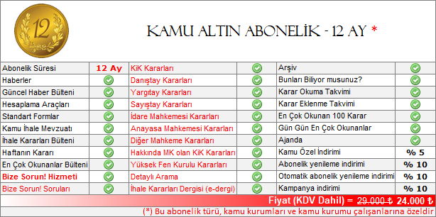 Abonelik Trleri - Kamu Altn Abonelik
